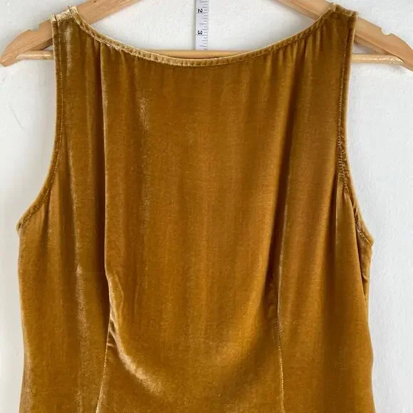 Reformation Mustard Velvet Mini Dress - Picture 7 of 15